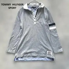 TOMMY HILFIGER SPORT 長袖シャツ グレー コントラスト襟