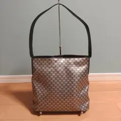 CELINE セリーヌ マカダム ショルダーバッグ ビニール レザー