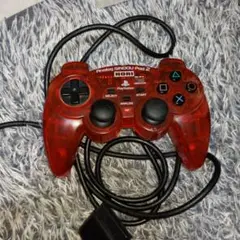ps2 HORI ホリ 振動パッド アナログコントローラー クリアレッド