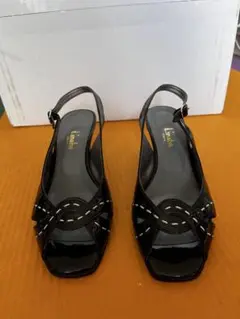 値下げ　t.inaba ブラック サンダル 中古