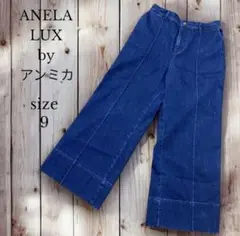 更に値下げた【ANELA LUX】アネラリュクス　デニムワイドパンツ　9