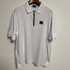POLO RALPH LAUREN ジッパー付きホワイトポロシャツ 3XL