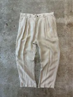 90s リネンタックパンツ スラックス ヴィンテージ 古着