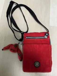 Kiplingショルダーバッグ　レッド