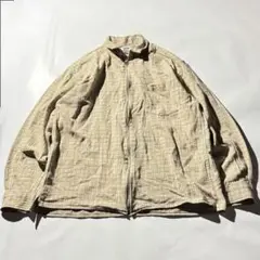 00s Piko seersucker zipup shirt y2k