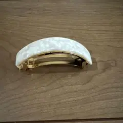ホワイトアーチ型バレッタ