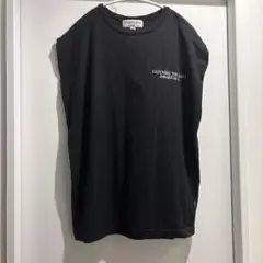 Americana ブラック ノースリーブTシャツ
