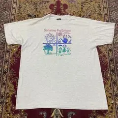 90s シングルステッチ USA製 キリスト教会 学校 太陽 アート Tシャツ