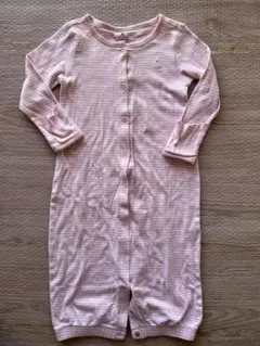 babyGap ピンク ストライプ カバーオール