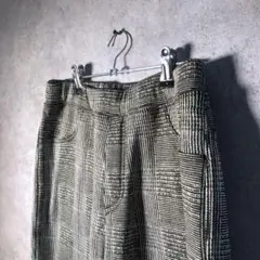 【ヴィンテージ】ストレッチパンツ チェック柄 裏起毛 古着 used BM5