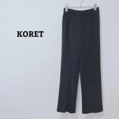 コレット　パンツ　スラックス　ストレート　オフィカジ　シンプル　サイドゴム　薄手