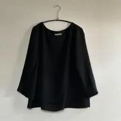 【最終価格・美品】theory luxe 二枚仕立て シフォンブラウス 黒 38
