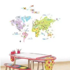 ウォールステッカー 世界地図 58200 インテリアステッカー ウォールシール