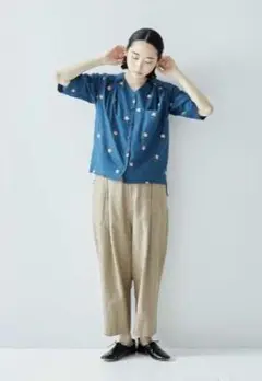 DARUMA×atelier naruse コットン〜Garden〜ブラウス