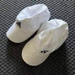 adidas YONEX ホワイトキャップ2点セット
