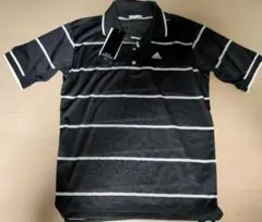 未使用タグ付きadidas ストライプゴルフシャツ