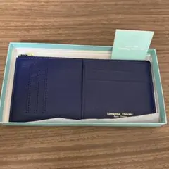 サマンサタバサ　Samantha Thavasa ネイビー 超薄型長財布