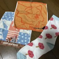 ズートピア ミニ ハンドタオル 2枚セット