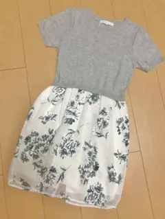 MERCURYDUO ニットワンピース　花柄