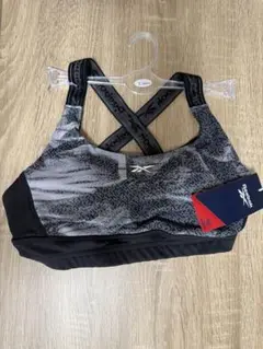 [新品・未使用]Reebok スポーツブラ L グレー/ブラック