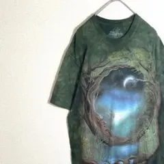 The Mountain 自然風景 グラフィックTシャツ　古着　USA 絞り染め