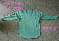 【USA製】 Good On 七分袖 Tシャツ Mサイズ グリーン