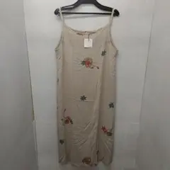 新品タグ付き 詩仙堂 ベージュ柄スリップ ワンピ