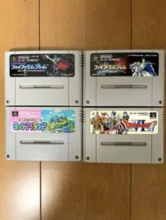 スーパーファミコンソフト 4本セットまとめ売り 中古品 ファイアーエンブレム 他