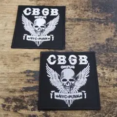 ★ 伝説のライブハウス　C B G B　ワッペン2枚セット　mw-265