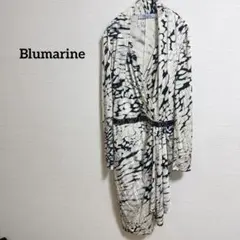 Blumarine タイダイ柄ラップドレス サイドファスナー ブルマリン