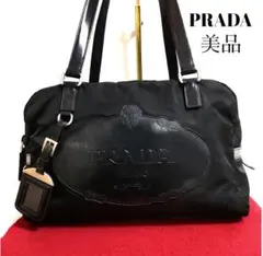 ⭐最安値 PRADA プラダ トートバッグ 南京錠 カデナ ブラック チャーム