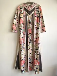 70s ヴィンテージ フラワーロングワンピース 古着