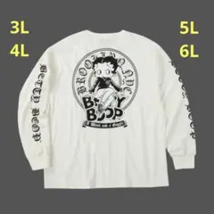 BETTY BOOP 天竺プリント長袖Tシャツ ybvf5