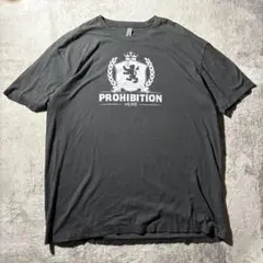 US古着PROHIBITION HERB企業 Tシャツ チャコールグレー　XXL