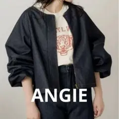 ANGIE⚫︎ランタンスリーブデニムジャケット　フリーサイズ