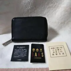 新品タグ付き★ダックス DAKS★仔牛革＆定番チェック★ラウンドファスナー財布
