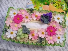 ❀ティッシュボックスカバー 10 　ハンドメイド❀レース編み