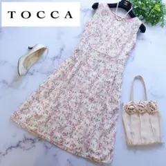 23SS 極美品 定価9.9万 トッカ MAY FLOWERS 刺繍 ワンピース