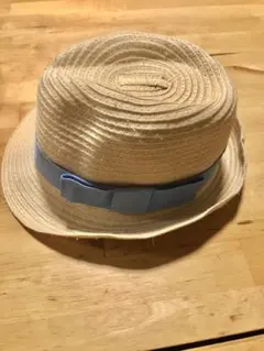 PICNIC 麦わら帽子 48cm ベージュ/水色