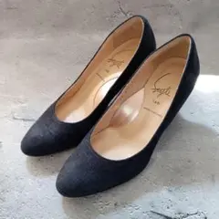 美品✨モードエジャコモ パンプス【22 1/2】紺
