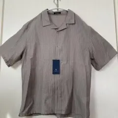 メンズ　半袖　シャツ　ベージュ　Lサイズ