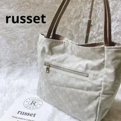 近年モデル⭐️ラシット シンプルトートバッグ Mエクリュ　モノグラム柄　軽量　良品