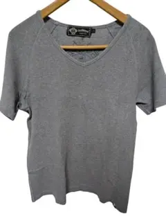 ◎Orobianco グレー Vネック Tシャツ Lサイズ
