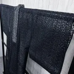 黒地の総レースの着物 無地 小紋