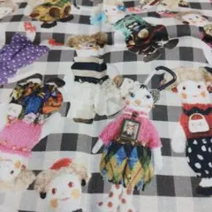 マギーちゃん ブラック・チェック 110×50　国産コットン
