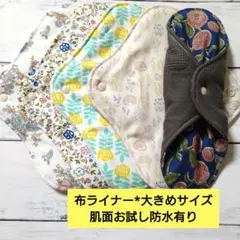 今日のお買い得*布ライナー*大きめサイズ*肌面お試し防水有りセット