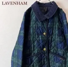 LAVENHAM キルティングジャケット チェック柄 2way コート ブルゾン