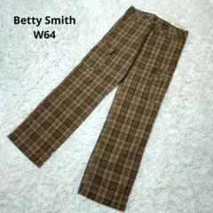 BettySmith ベティスミス チェックパンツ 綿100% 日本製 W64