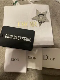紙袋付き!DIOR ノベルティスマホリングとミラー