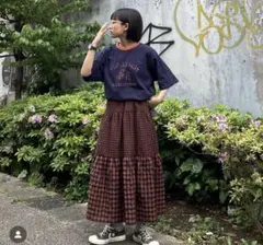 wudge boy チェック ロングスカート ワッジボーイ